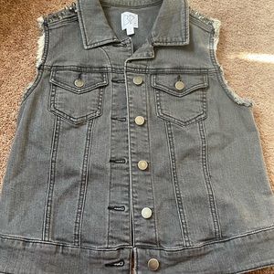 Denim Vest with Studs